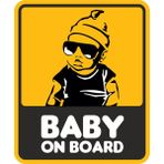 Sticker Usta Baby On Board Arabada Bebek Var Sticker Araba Oto Sticker Etiket 00651 - 12x10 Cm - Renkli
