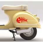 Sticker Usta Balık Balıkçı Araba Oto Motosiklet Sticker 00431 - 15x8 Cm - Kırmızı