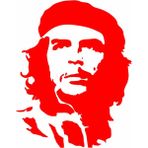 Sticker Usta Che Guevara Sticker Araba Oto Motosiklet Karavan Sticker 00203 - 40x31 Cm - Kırmızı