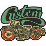 Sticker Usta Classic Vintage Motosiklet Sticker 02507 Renkli 15x12 Cm