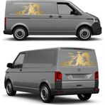 Sticker Usta Dağ Kamp Orman Doğa Manzara 4x4 Offroad Sticker Araba Oto Karavan Etiket 02155 - 20x8 Cm - Altın