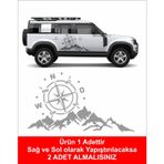 Sticker Usta Dağ ve Pusula Sticker - 02171 Gri 30x16 Cm 100 x 53 cm StickerDizayn6ebfe0fa-1ec-100x53