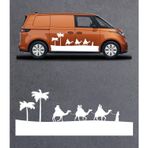 Sticker Usta Deve Kervanı Sticker Araba Oto Motosiklet Karavan Etiket 02157 - 80x32 Cm - Beyaz