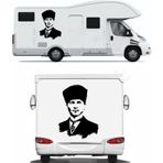 Sticker Usta Gazi Mustafa Kemal Büyük Türk 00008 Siyah 100x75 Cm