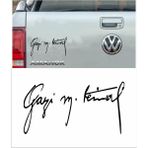 Sticker Usta Gazi Mustafa Kemal Imza Araba Oto Karavan Motosiklet Sticker 00623 - 100x52 Cm - Siyah