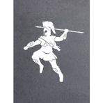 Sticker Usta Gladyatör Sticker Araba Oto Motosiklet Karavan Etiket 02115 Beyaz 20x20 Cm