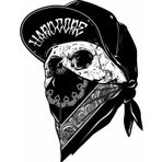 Sticker Usta Holigan Hardcore Kurukafa Araba Oto Motosiklet Karavan Sticker 00465 - 30x23 Cm - Renkli