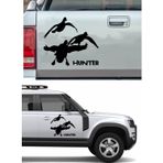 Sticker Usta Hunter Avcı Sticker Araba -Oto - Motosiklet - 01966 Siyah 20x17 Cm