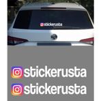 Sticker Usta Instagram Kişiye Özel Sosyal Medya Instagram Araba Oto Motosiklet Sticker 00926 - 40 Cm - Beyaz