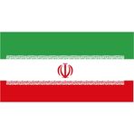 Sticker Usta Iran Bayrağı Sticker 00704 Siyah - Kırmızı 9 x 5 cm