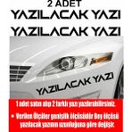 Sticker Usta İsim Soyisim 2 Adet Kişiye Özel Isim Soyisim Ad Soyad Yazı Araba Oto Motosiklet Karavan Sticker 00122 - 20 Cm - Siyah