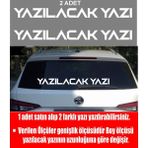 Sticker Usta İsim Soyisim 2 Adet Kişiye Özel Isim Soyisim Ad Soyad Yazı Araba Oto Motosiklet Karavan Sticker 00122 - 25 Cm - Beyaz