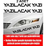 Sticker Usta İsim Soyisim 2 Adet Kişiye Özel Isim Soyisim Ad Soyad Yazı Araba Oto Motosiklet Karavan Sticker 00122 - 25 Cm - Siyah