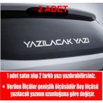 Sticker Usta İsim Soyisim 2 Adet Kişiye Özel Isim Soyisim Ad Soyad Yazı Araba Oto Motosiklet Karavan Sticker 00122 - 40 Cm - Beyaz