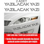 Sticker Usta İsim Soyisim 2 Adet Kişiye Özel Isim Soyisim Ad Soyad Yazı Araba Oto Motosiklet Karavan Sticker 00122 - 40 Cm - Gri