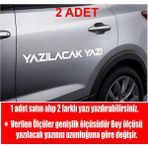 Sticker Usta İsim Soyisim 2 Adet Kişiye Özel Isim Soyisim Ad Soyad Yazı Araba Oto Motosiklet Karavan Sticker 00122 - 50 Cm - Beyaz