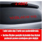 Sticker Usta İsim Soyisim 2 Adet Kişiye Özel Isim Soyisim Ad Soyad Yazı Araba Oto Motosiklet Karavan Sticker 00122 - 80 Cm - Kırmızı