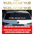 Sticker Usta İsim Soyisim 2 Adet Kişiye Özel Isim Soyisim Ad Soyad Yazı Araba Oto Motosiklet Karavan Sticker 00122 - 99 Cm - Altın