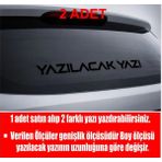 Sticker Usta İsim Soyisim 2 Adet Kişiye Özel Isim Soyisim Ad Soyad Yazı Araba Oto Motosiklet Karavan Sticker 00122 - 99 Cm - Siyah