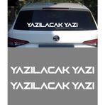 Sticker Usta Isim Soyisim Yazı 2 Adet Araba Oto Motosiklet Karavan Sticker 00122 - 25 Cm - Beyaz