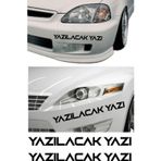 Sticker Usta Isim Soyisim Yazı 2 Adet Araba Oto Motosiklet Karavan Sticker 00122 - 80 Cm - Siyah