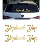 Sticker Usta Isim Soyisim Yazı 2 Adet Kişisel Ürün Araba Oto Motosiklet Karavan Sticker 00121 - 15 Cm - Altın