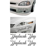 Sticker Usta Isim Soyisim Yazı 2 Adet Kişisel Ürün Araba Oto Motosiklet Karavan Sticker 00121 - 15 Cm - Gri