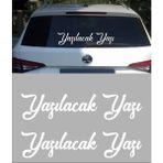 Sticker Usta Isim Soyisim Yazı 2 Adet Kişisel Ürün Araba Oto Motosiklet Karavan Sticker 00121 - 40 Cm - Beyaz