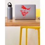 Sticker Usta Joker Batman Gotham Araba Oto Motosiklet Sticker 00057 - 15x13 Cm - Kırmızı