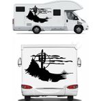 Sticker Usta Kaktüs Doğa Manzara Offroad Karavan Kamp Sticker 00126 Siyah 100x67 Cm