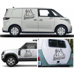 Sticker Usta Kamp Çadır Dağ Orman 4x4 Offroad Adventure Sticker Araba Oto Karavan Etiket 02167 - 15x14 Cm - Gri