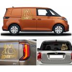 Sticker Usta Kamp Çadır Dağ Orman 4x4 Offroad Adventure Sticker Araba Oto Karavan Etiket 02167 - 20x19 Cm - Altın
