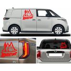 Sticker Usta Kamp Çadır Dağ Orman 4x4 Offroad Adventure Sticker Araba Oto Karavan Etiket 02167 - 25x24 Cm - Kırmızı
