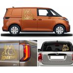 Sticker Usta Kamp Çadır Dağ Orman 4x4 Offroad Adventure Sticker Araba Oto Karavan Etiket 02167 - 40x38 Cm - Altın
