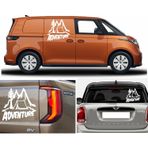 Sticker Usta Kamp Çadır Dağ Orman 4x4 Offroad Adventure Sticker Araba Oto Karavan Etiket 02167 - 60x57 Cm - Beyaz
