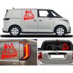 Sticker Usta Kamp Çadır Dağ Orman 4x4 Offroad Adventure Sticker Araba Oto Karavan Etiket 02167 - 80x75 Cm - Kırmızı