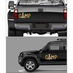 Sticker Usta Kamp Camping 4x4 Offroad Sticker Araba Oto Motosiklet Karavan Etiket 02165 - 25x12 Cm - Altın