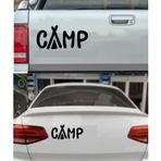 Sticker Usta Kamp Camping 4x4 Offroad Sticker Araba Oto Motosiklet Karavan Etiket 02165 - 25x12 Cm - Siyah