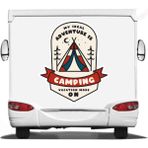 Sticker Usta Kamp Camping Adventure 4x4 Offroad Çadır Vahşi Yaşam Sticker Araba Oto Motosiklet Karavan Etiket 02178 - 25x21 Cm - Renkli