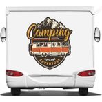 Sticker Usta Kamp Camping Adventure Doğa Outdoor Sticker Araba Oto Motosiklet Karavan Stickeretiket 01789 - 100x87 Cm - Renkli