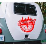 Sticker Usta Kamp Zamanı 4x4 Offroad Av Avcı Sticker Araba Oto Motosiklet Karavan Etiket 02168 - 100x90 Cm - Kırmızı