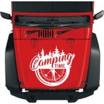 Sticker Usta Kamp Zamanı 4x4 Offroad Av Avcı Sticker Araba Oto Motosiklet Karavan Etiket 02168 - 40x36 Cm - Beyaz