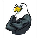 Sticker Usta Kara Kartal Beşiktaş 1903 Şahin Sticker 00959 Siyah 20 x 16,5 cm