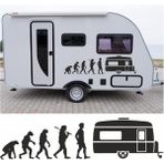 Sticker Usta Karavan Evrim Sticker Araba Oto Motosiklet Karavan Etiket 02156 - 30x7,5 Cm - Siyah