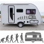 Sticker Usta Karavan Evrim Sticker Araba Oto Motosiklet Karavan Etiket 02156 - 80x20 Cm - Gri
