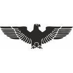 Sticker Usta Kartal Karakartal Nazi Araba Oto Motosiklet Karavan Sticker 00455 - 50x17 Cm - Siyah