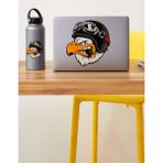 Sticker Usta Kartal Pilot Motorcu Chopper Kask Araba Oto Motosiklet Karavan Sticker 00088 - 10x9,5 Cm - Renkli