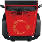 Sticker Usta Kelime-I Tevhid - Ay Yıldız - Türk Bayrağı - 00168 Altın 150 x 116 cm stickerusta6365c35b-3b0-150x116