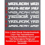 Sticker Usta Kişisel Yazı 2 Adet Sticker Araba Oto Motosiklet Karavan Etiket 02110 Beyaz 100 Cm