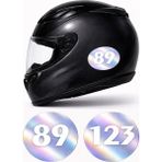 Sticker Usta Kişiye Özel 2 Adet Hologram Janjanlı Çok Renkli Numara Sticker Motosiklet Araba Oto Sticker 00099 - 60x60 Cm